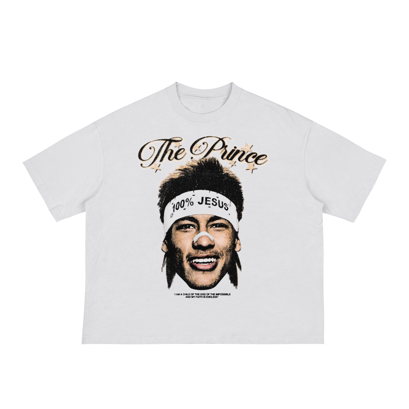 Neymar 100% Jesus Tee White