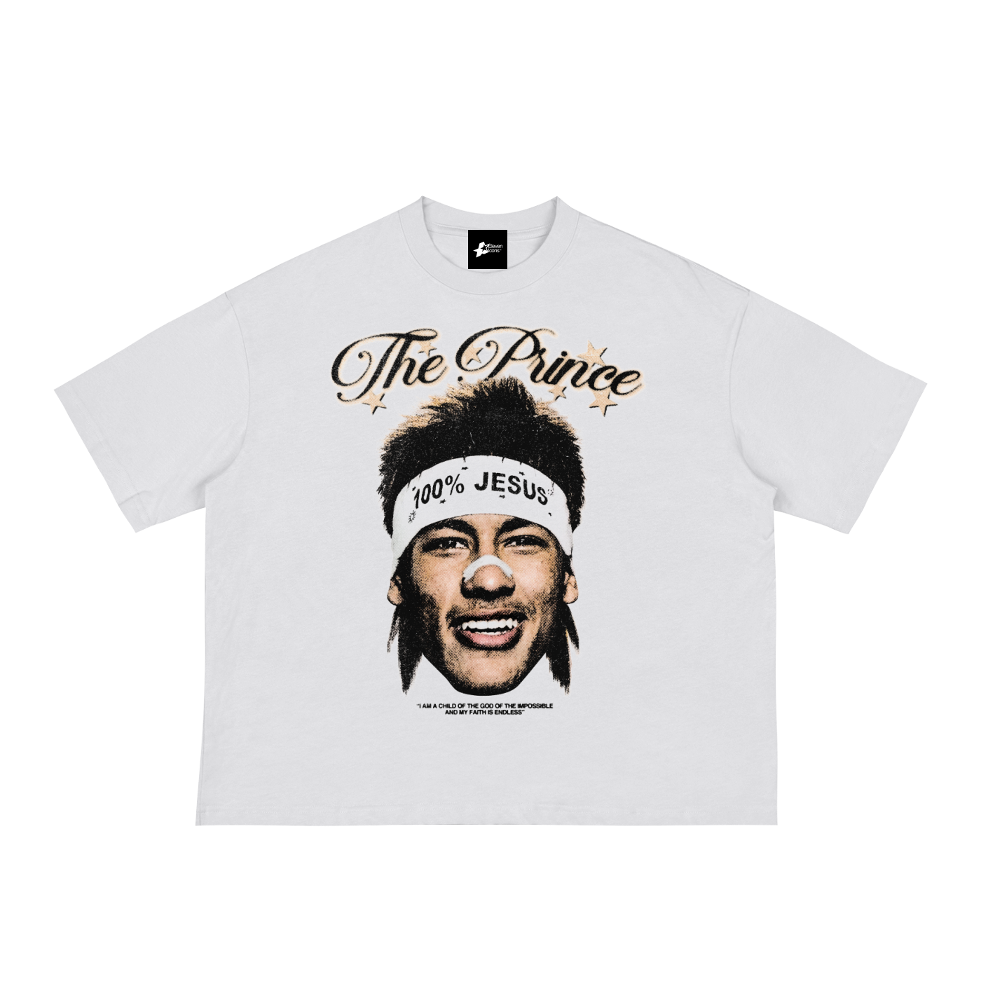 Neymar 100% Jesus Tee White